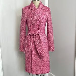 Pink trench coat!